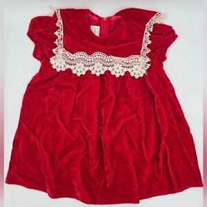 Jessica McClintock Red Velvet Kids Formal Dress